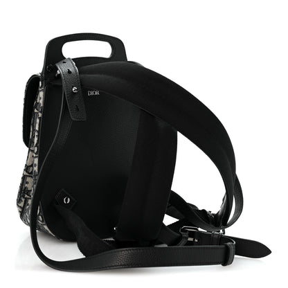 Christian Dior HOMME Oblique Calfskin Mens Mini Saddle Backpack Navy Blue 3 of 13