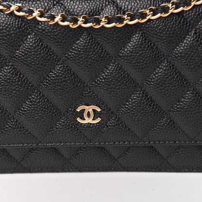 Chanel Caviar Quilted Wallet On Chain WOC Black 11 of 12