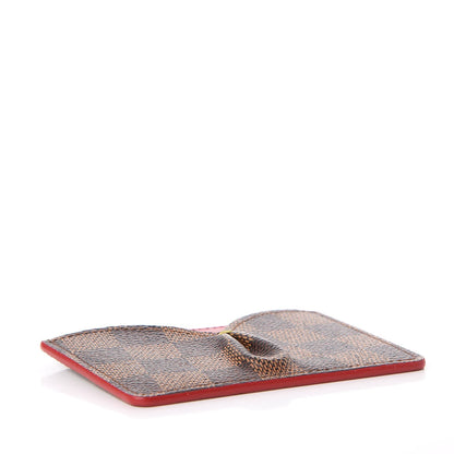 Louis Vuitton Damier Ebene Caissa Card Holder Cherry 4 of 8