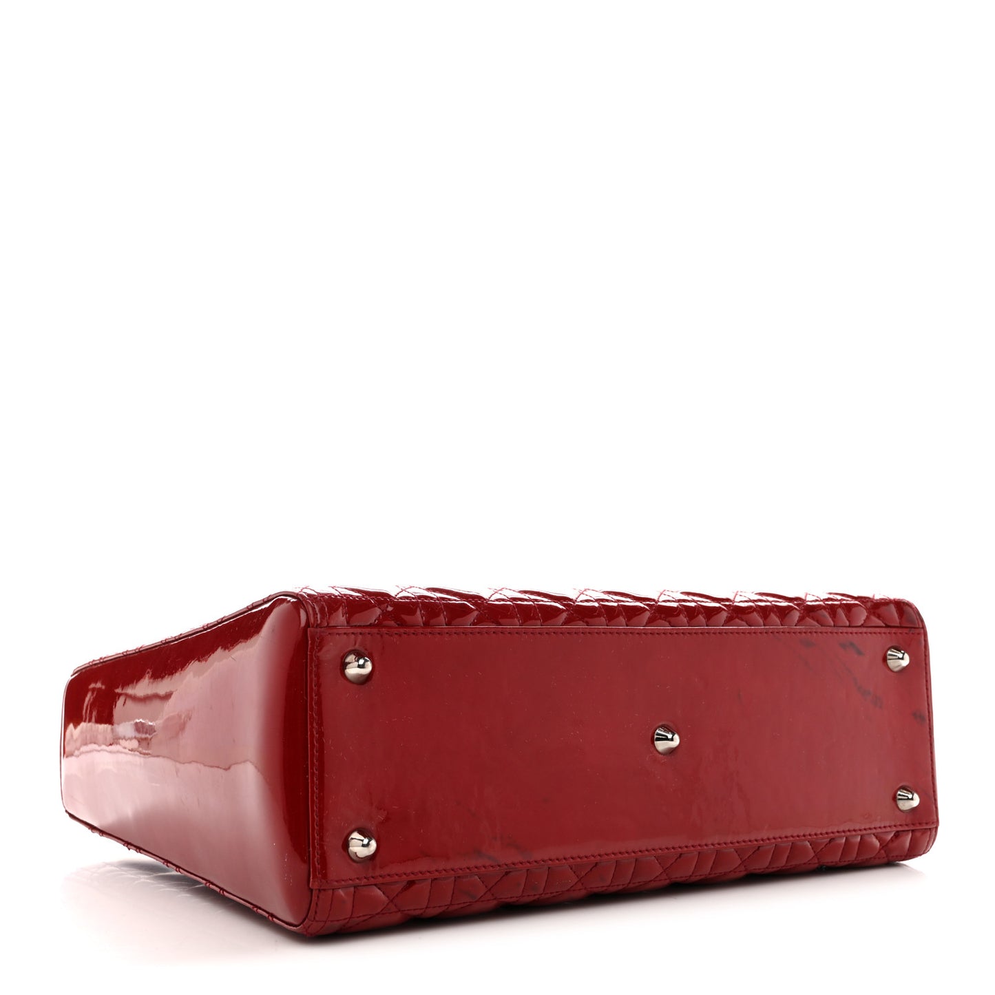 Patent Cannage Large Lady Dior Red