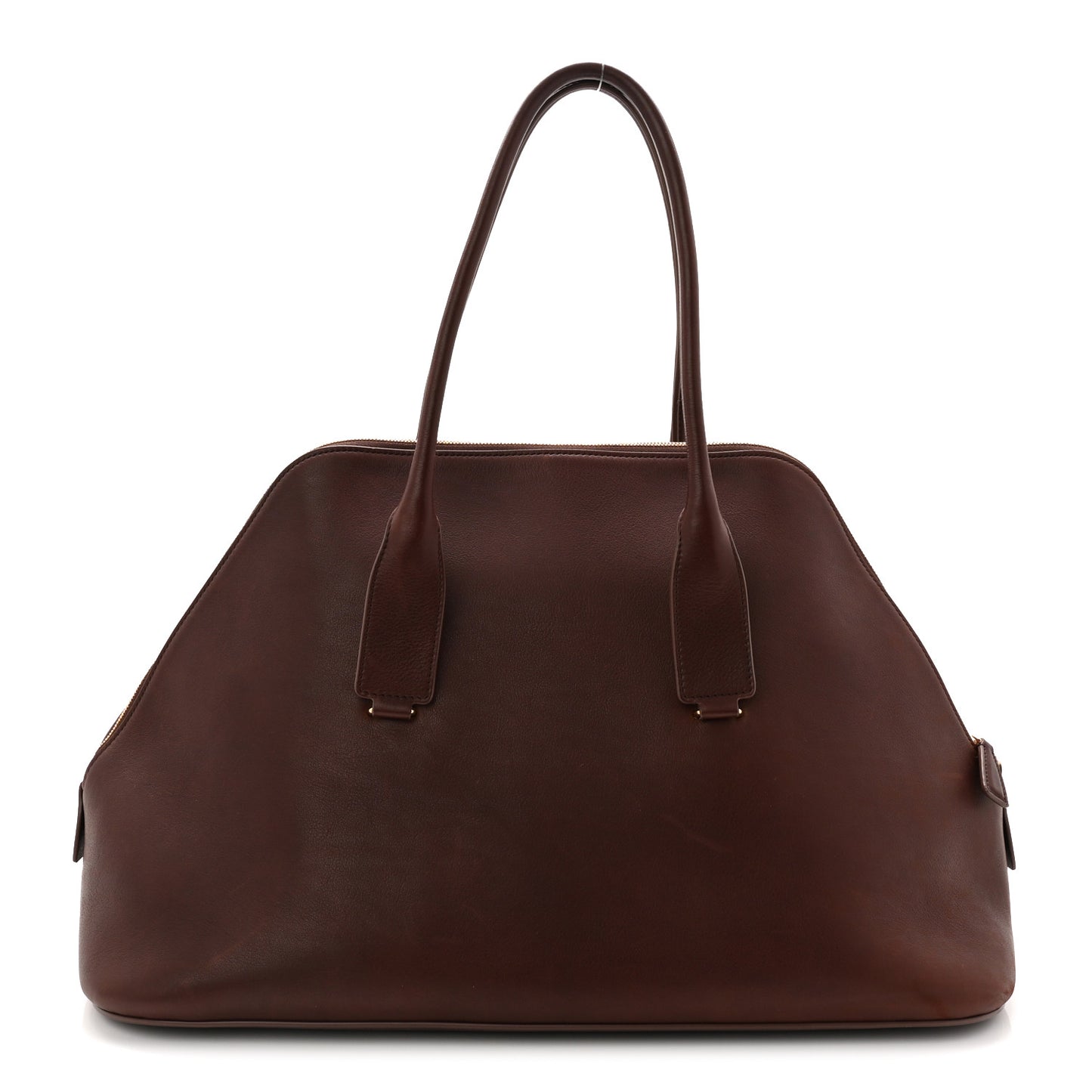Polished Saddle Calfskin Large Devon Bag Burgundy