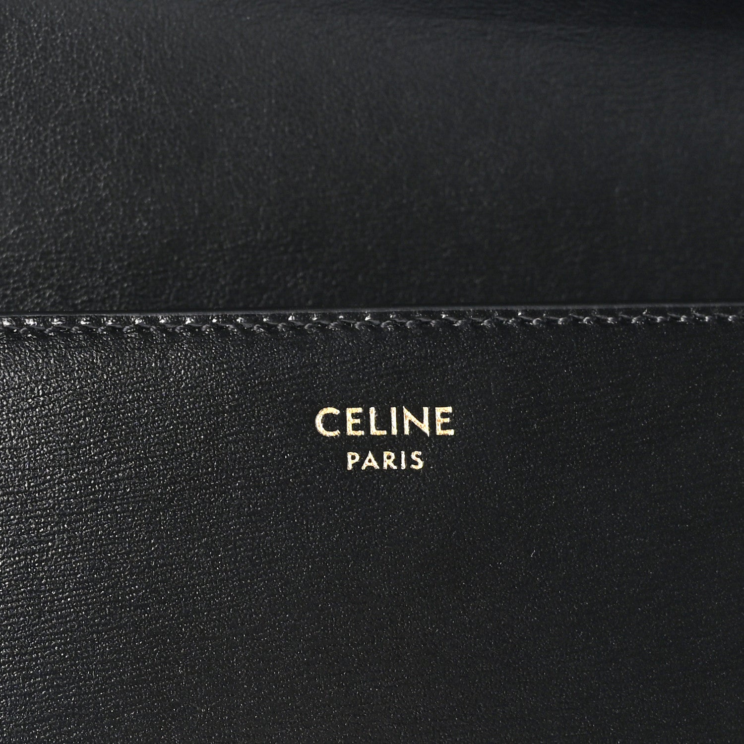 Celine Shiny Calfskin Triomphe Margo Wallet on Chain Black 7 of 11