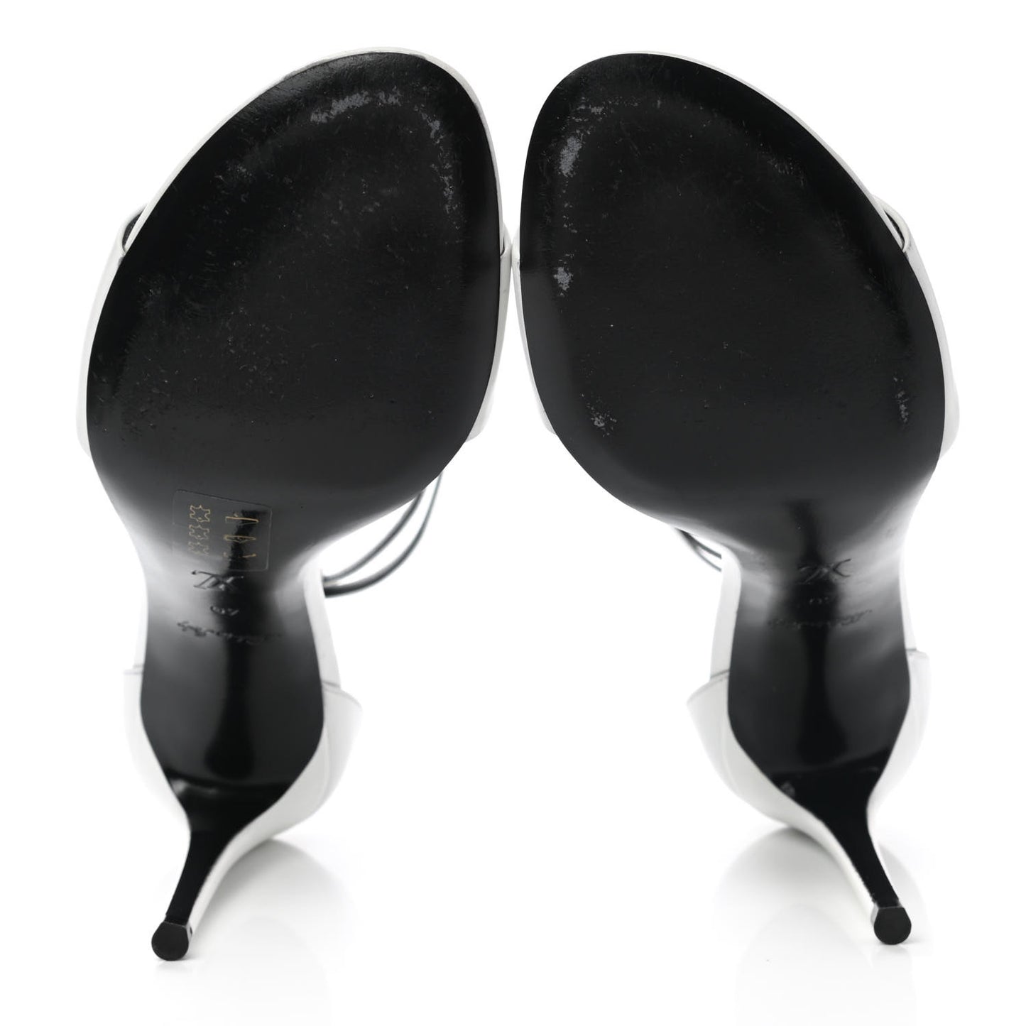 Calfskin Call Back Sandals 40 White