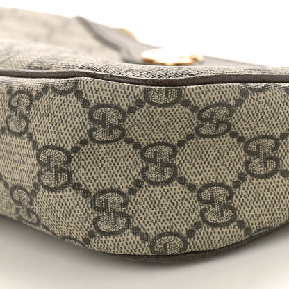 Gucci GG Supreme Monogram Textured Dollar Calfskin Web Small Ophidia GG Handbag Beige Ebony New Acero 10 of 10