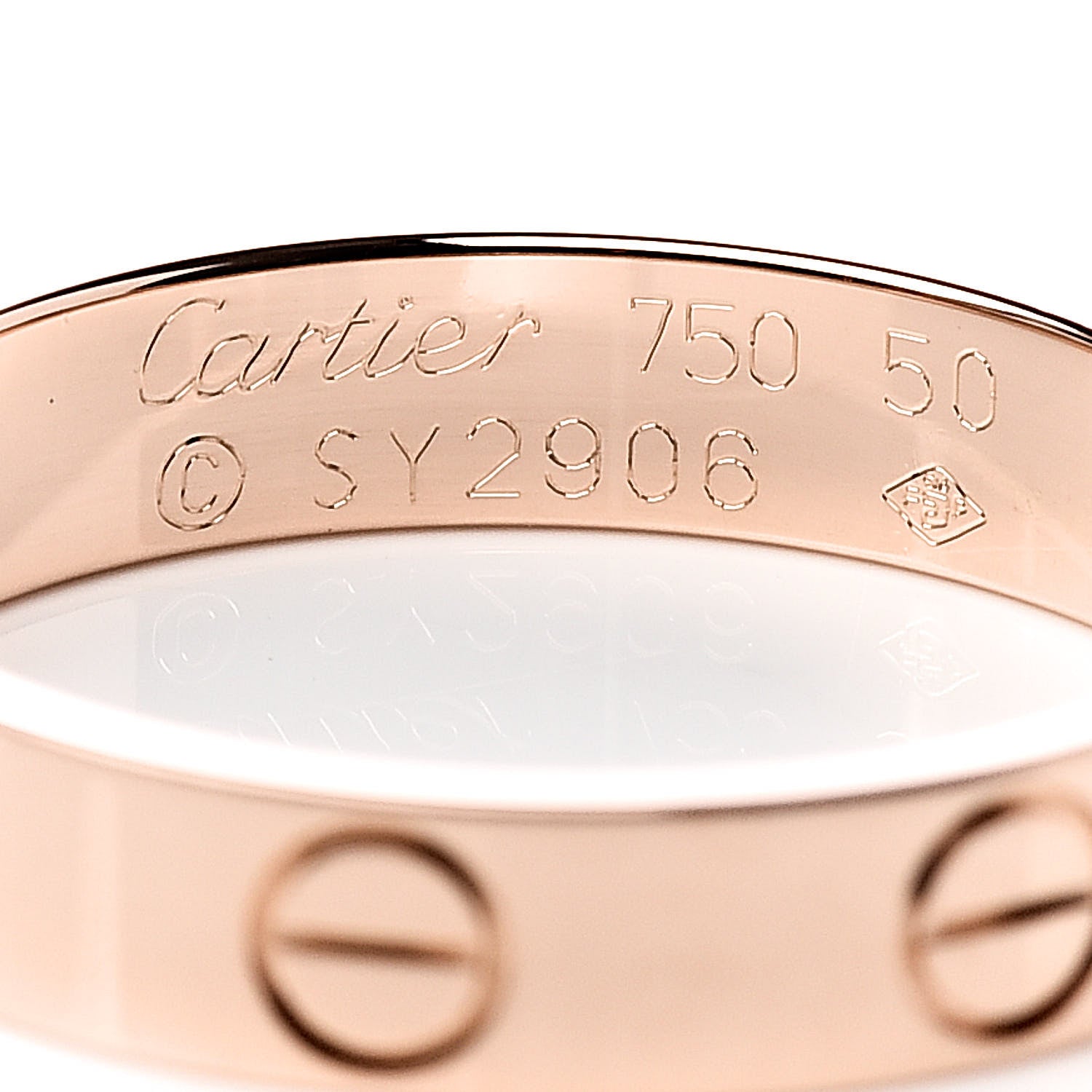 Cartier 18K Pink Gold 3.5mm LOVE Wedding Band Ring 50 5.25 4 of 5