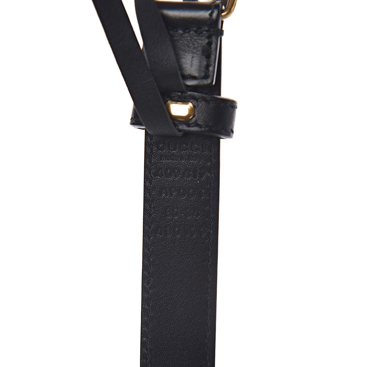 Gucci Calfskin Double G 20mm Belt 85 34 Black 4 of 6
