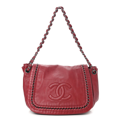 Chanel Smooth Calfskin Luxe Ligne Flap Red 1 of 13