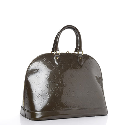 Louis Vuitton Vernis Alma GM Vert Bronze 3 of 22