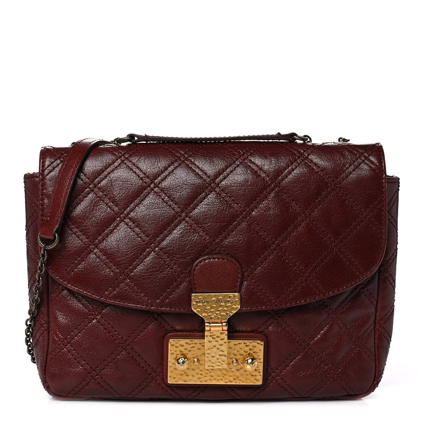 Lacquered Lambskin Baroque The Medium Single Flap Bordeaux