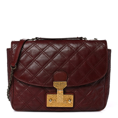 Marc Jacobs Lacquered Lambskin Baroque The Medium Single Flap Bordeaux 1 of 11