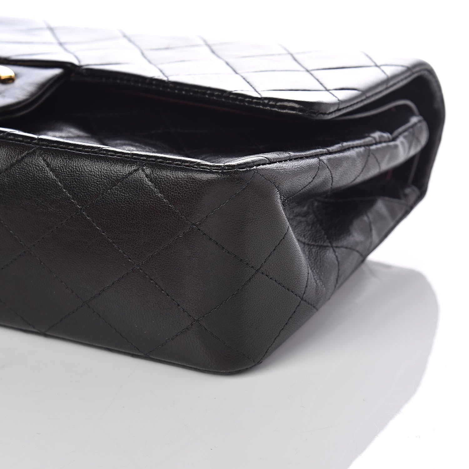 Chanel Lambskin Quilted Medium Double Flap Black 11 of 11