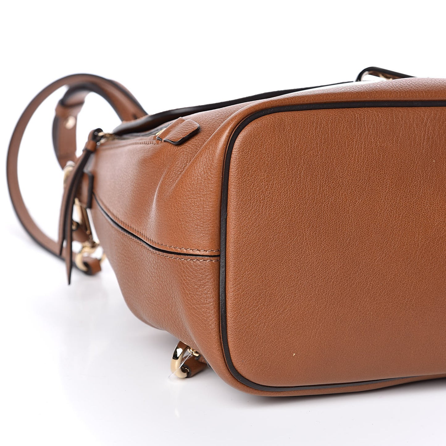 Suede Calfskin Small Faye Backpack Tobacco