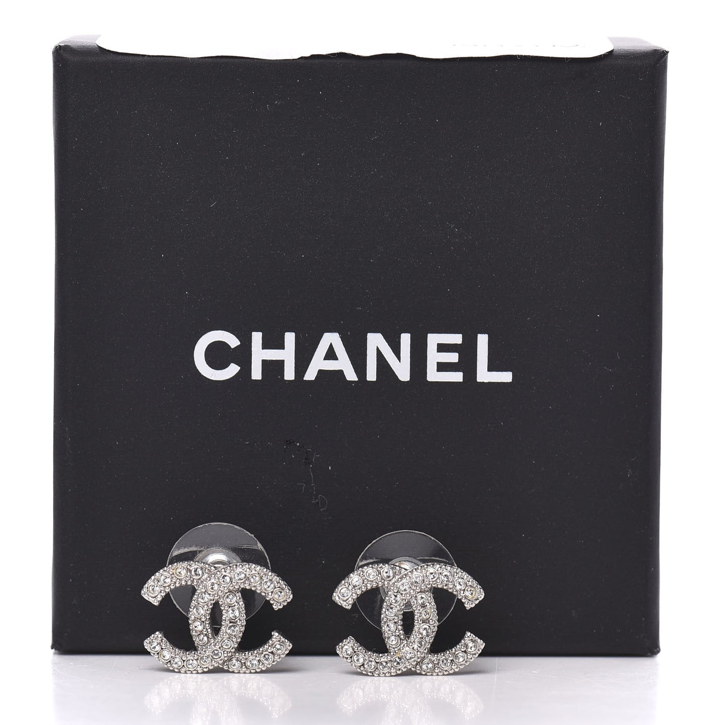 Crystal CC Earrings Silver
