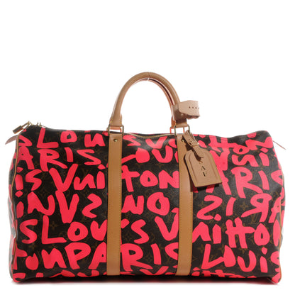 Louis Vuitton Graffiti Keepall 45 Fuchsia 1 of 8