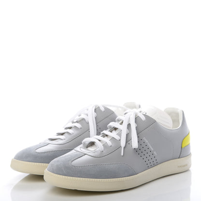 Christian Dior Homme Smooth Calfskin Suede Mens B01 Sneakers 40 Grey Yellow 3 of 9