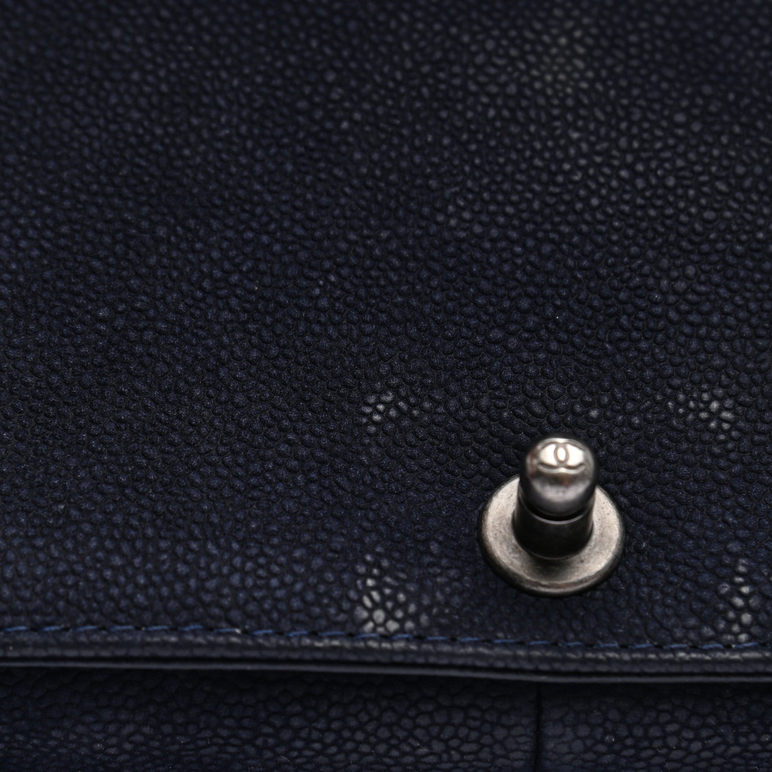 Chanel Iridescent Caviar Quilted Medium Boy Flap Dark Blue 9 of 9