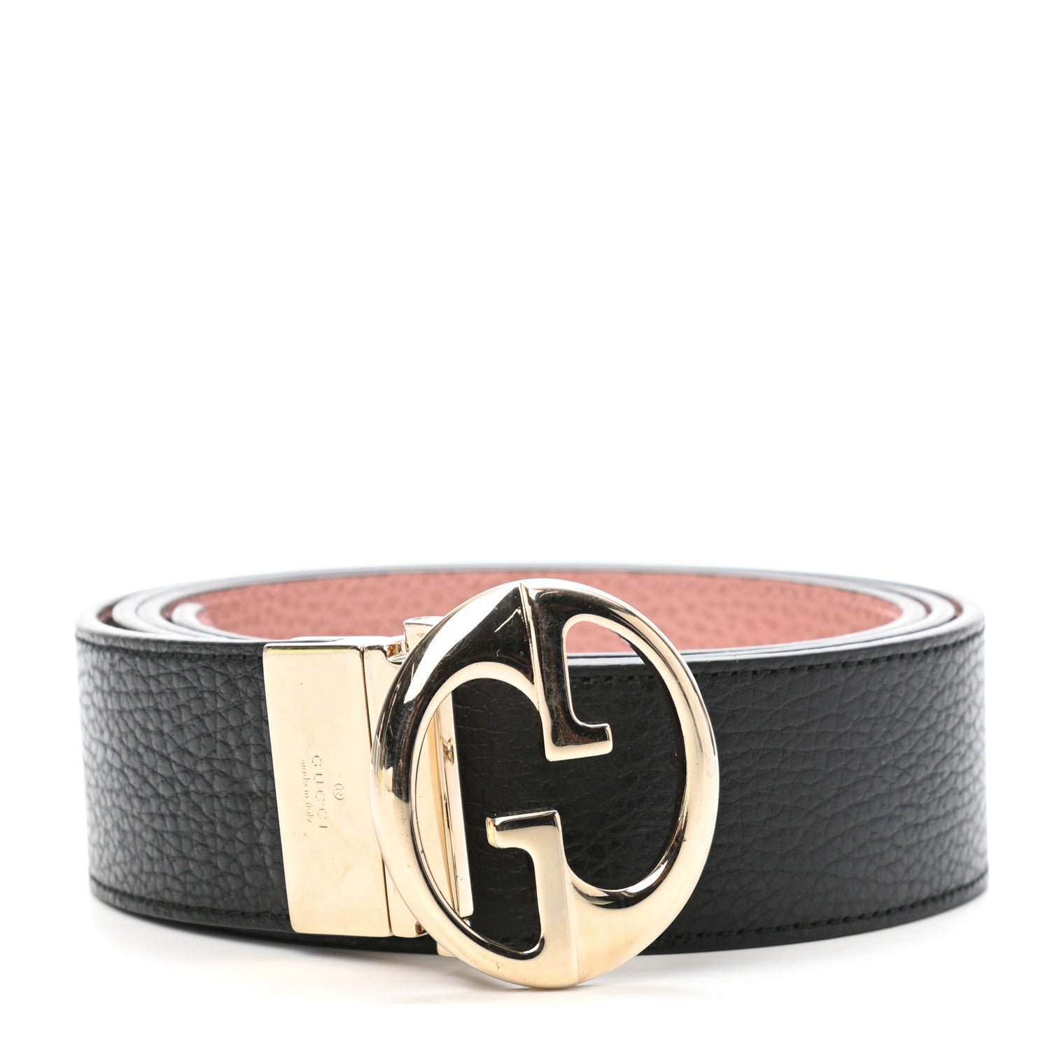 Gucci Calfskin 1973 Reversible Belt 115 46 Black Pink 1 of 5