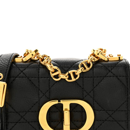 Christian Dior Supple Calfskin Cannage Micro Caro Bag Black 7 of 11