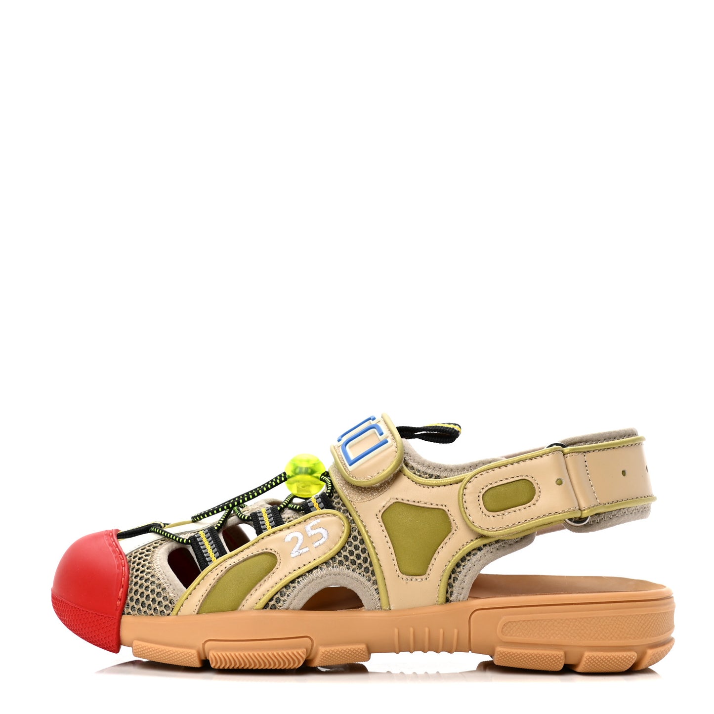 Mesh Fabric Mens Tinsel Sport Sandals 9 Beige Red