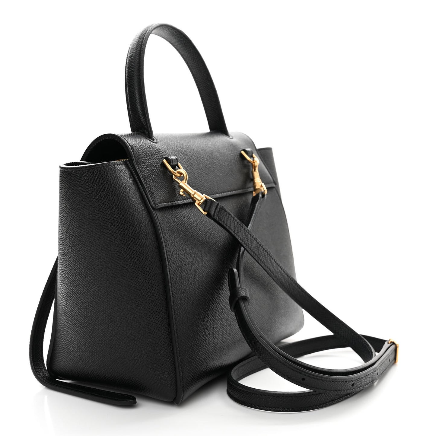 Grained Calfskin Nano Belt Bag Black