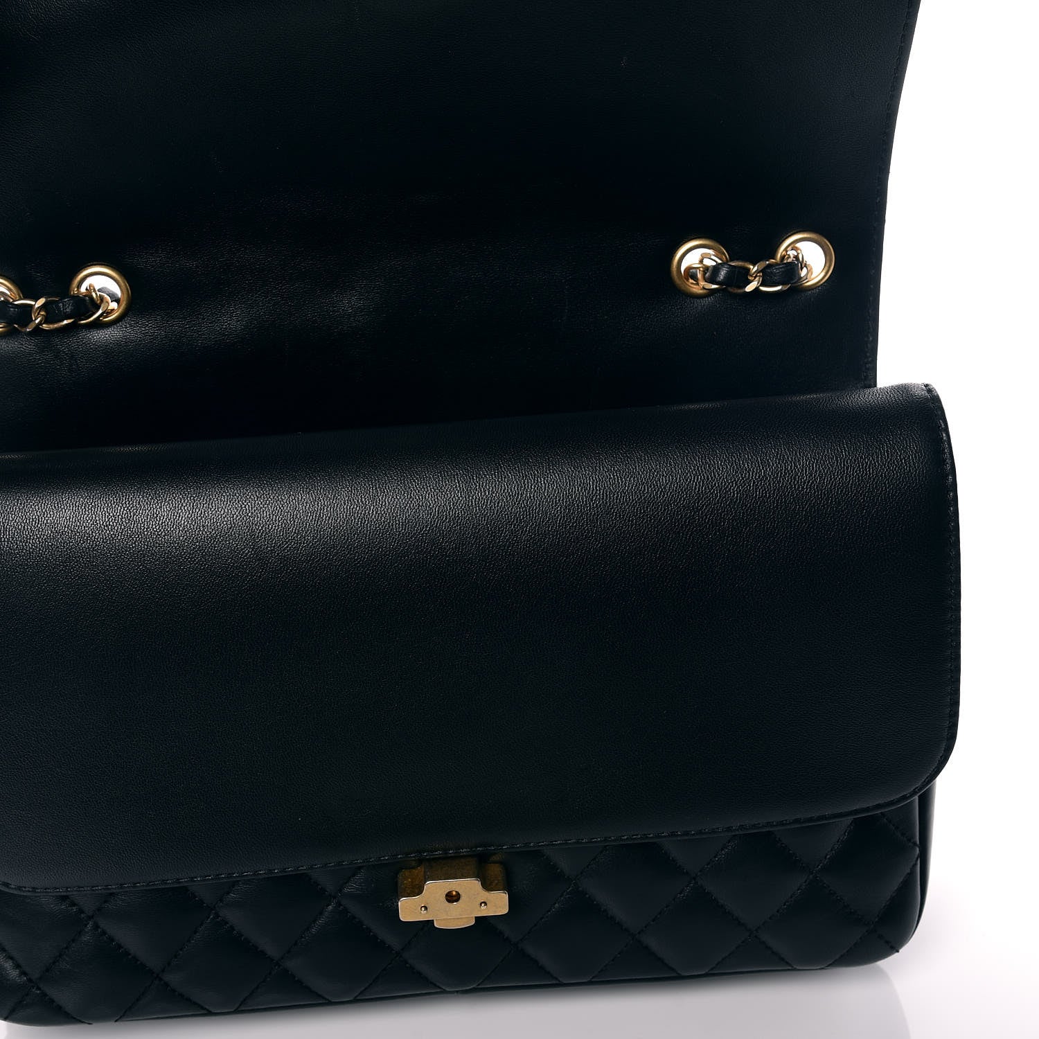 Chanel Lambskin Quilted Large CC Chic Flap Black 9 of 10