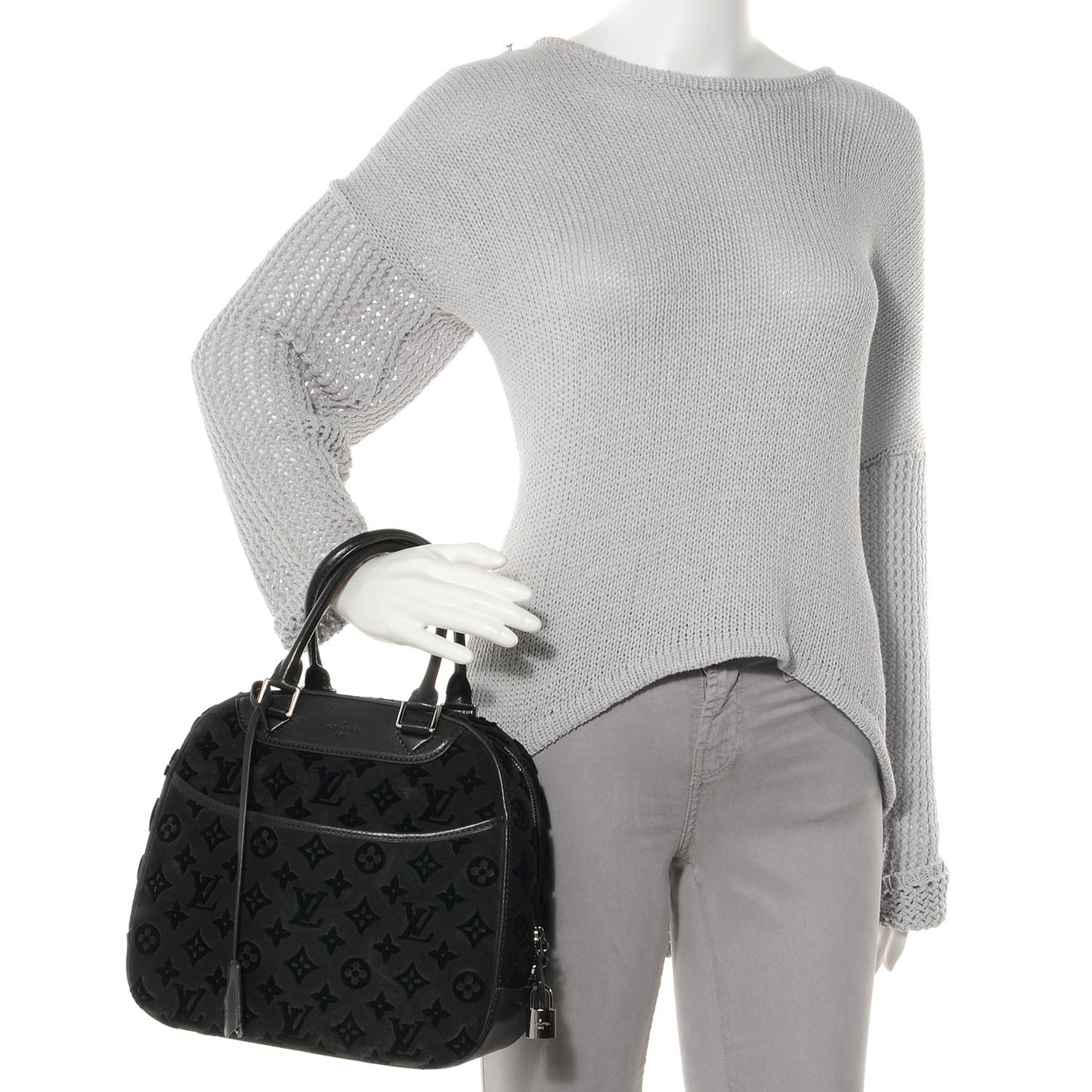 Monogram Suede Tuffetage Deauville Cube Gris