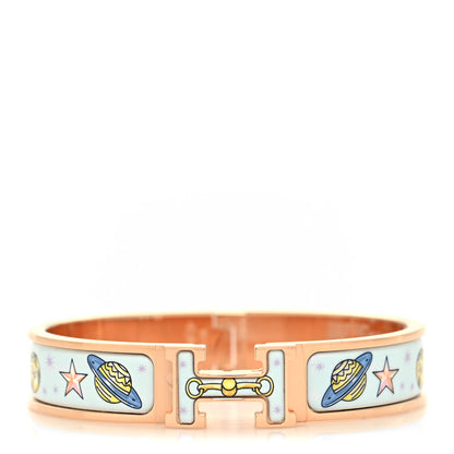 Hermes Enamel Printed Chorus Stellarum Narrow Clic Clac H Bracelet PM Hypno 1 of 5