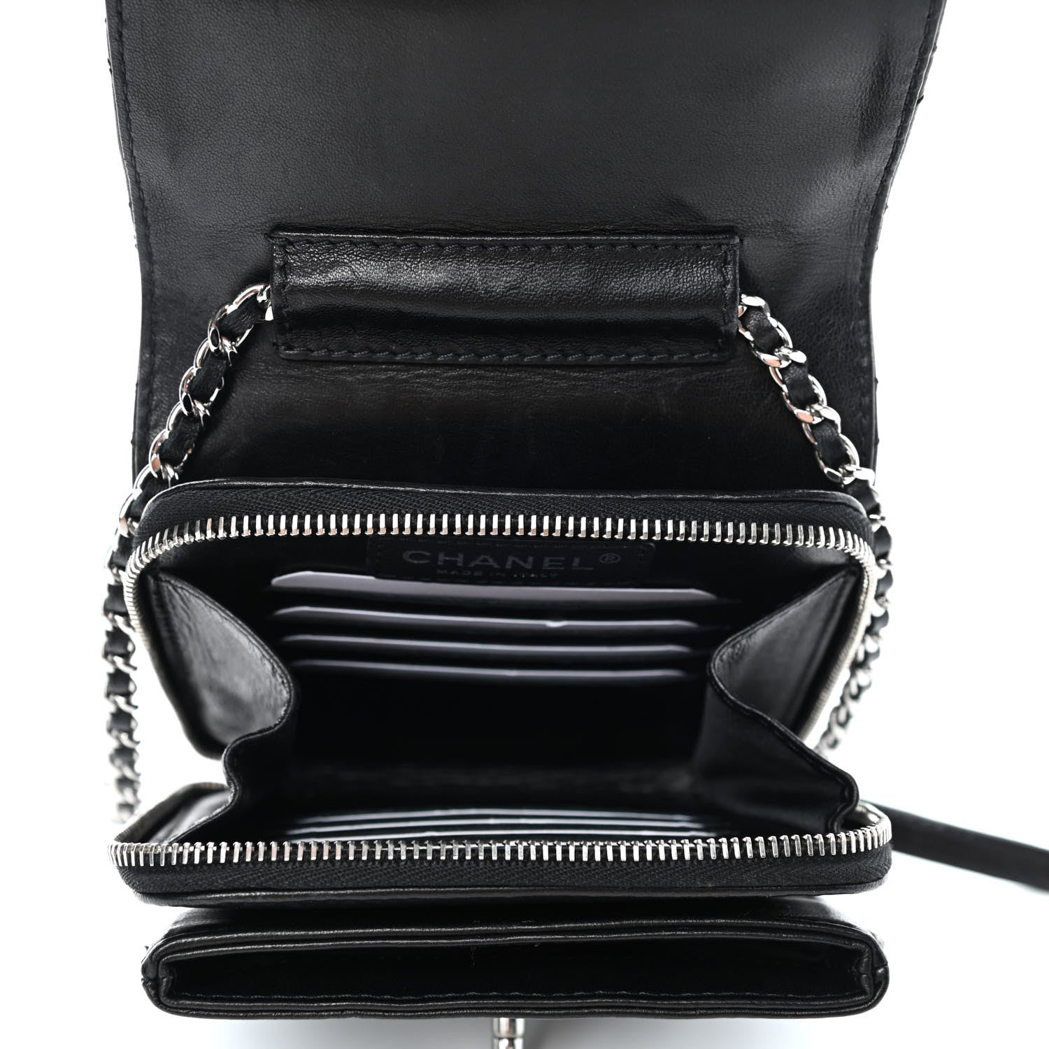 Chanel Lambskin Quilted Mini Crossbody Flap Black 4 of 4