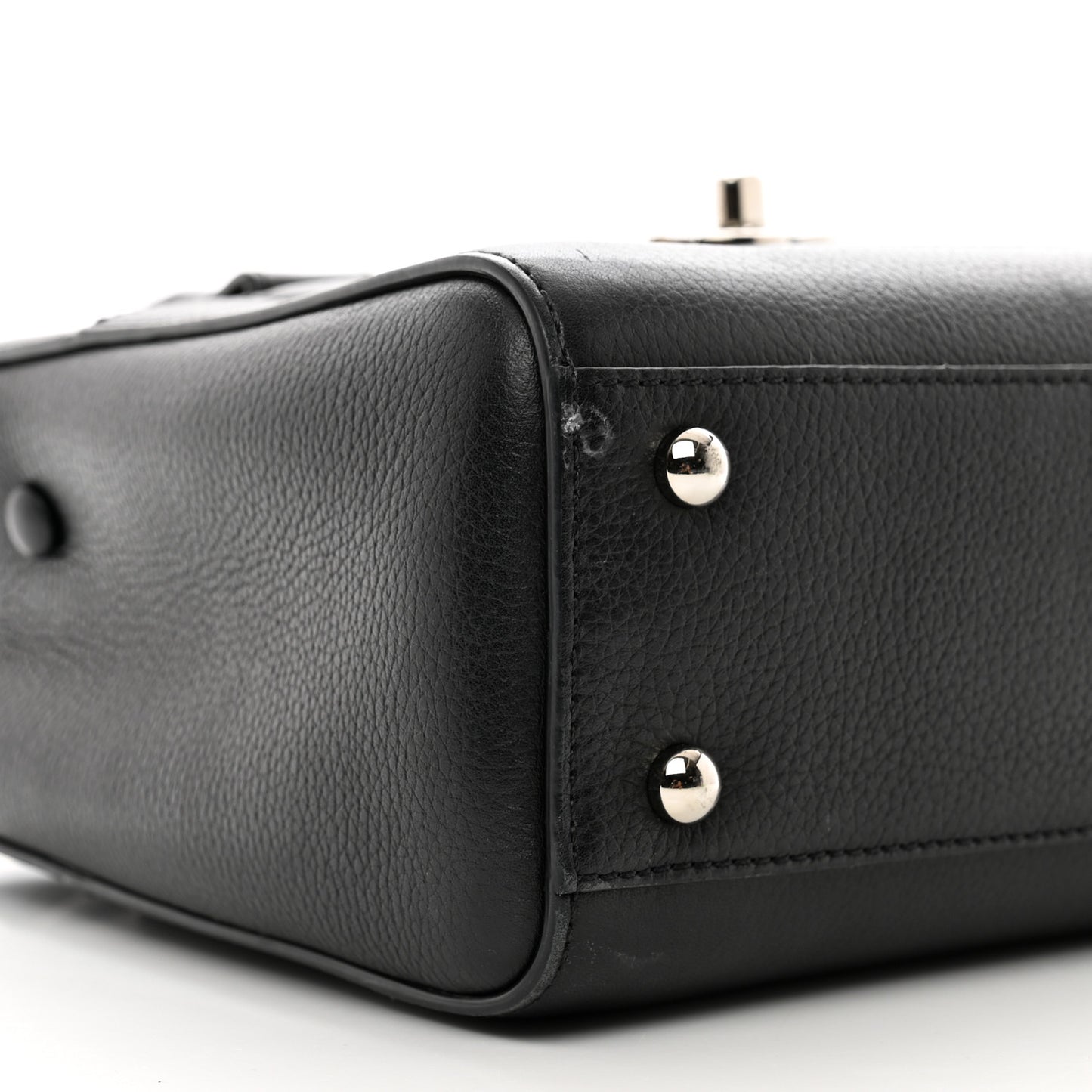 Grained Calfskin Mini Neo Executive Shopper Tote Black