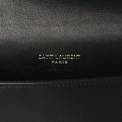 Saint Laurent Canvas Striped Phone Holder Crossbody Beige Black 6 of 10