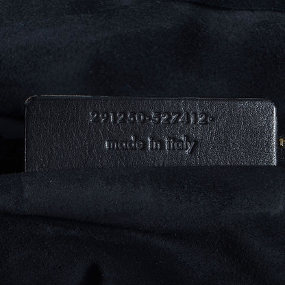Saint Laurent Calfskin Suede Studded Medium Muse Two Black 7 of 10