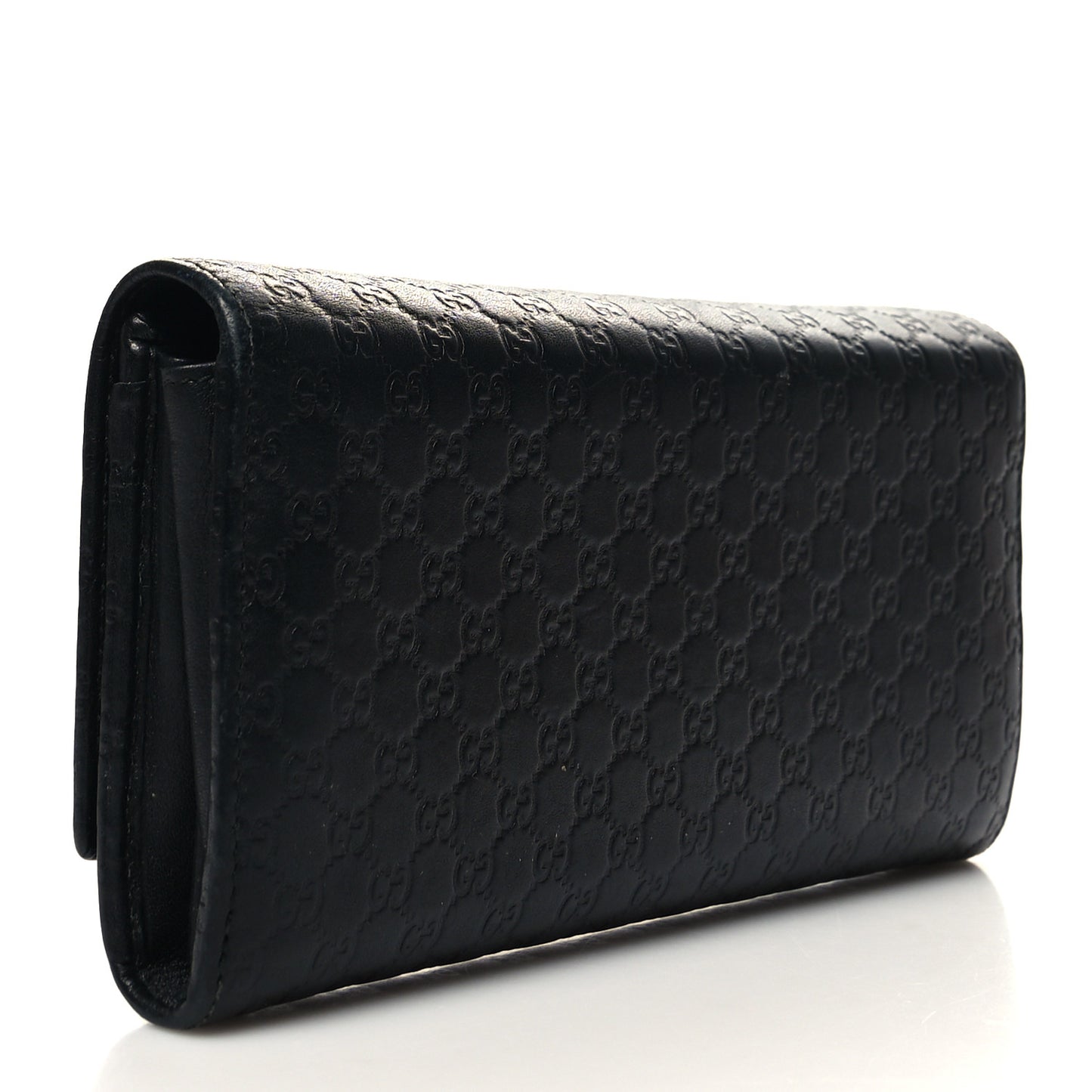 Microguccissima Bow Continental Wallet Black