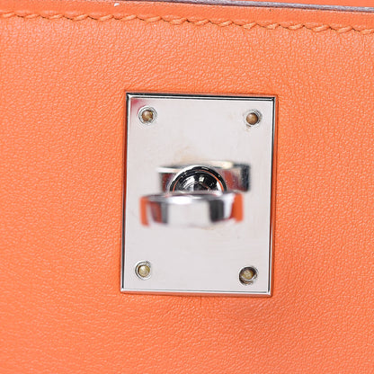 Hermes Swift Kelly Pochette Clutch Orange 19 of 23