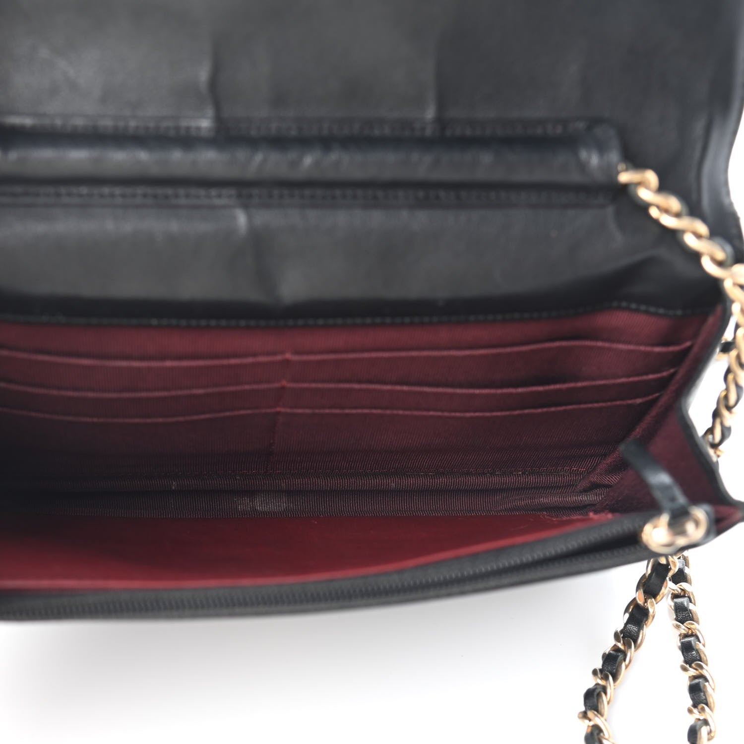 Chanel Aged Calfskin Quilted Reissue Wallet On Chain WOC Black 5 of 10