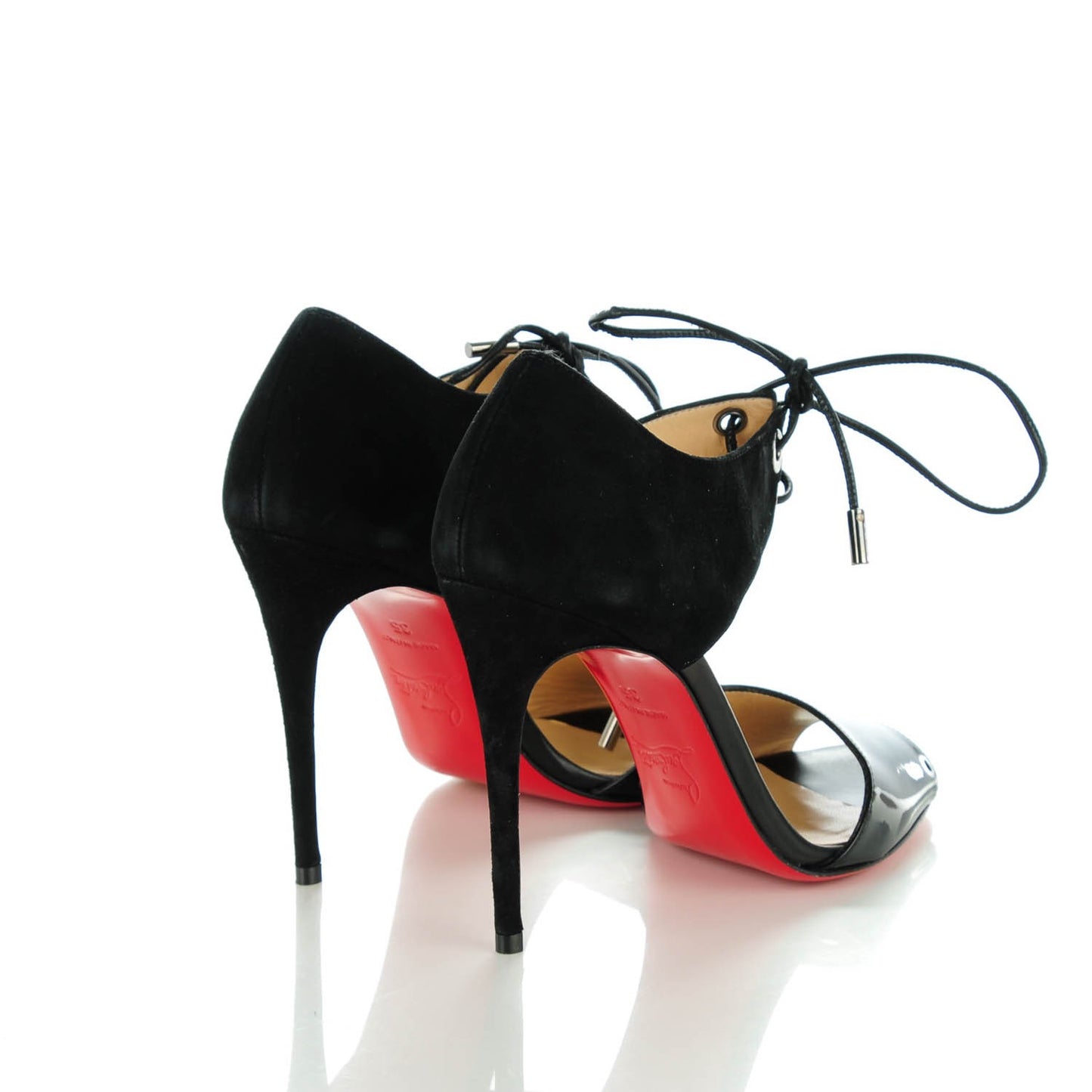 Patent Suede Mayerling 100 Sandals 35 Black