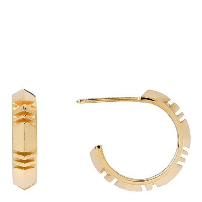 Tiffany 18K Yellow Gold Small Atlas X Hoop Earrings 1 of 4