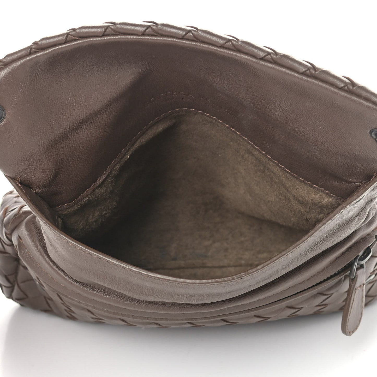 Nappa Intrecciato Mini Messenger Bag Espresso