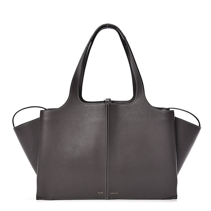 Celine Calfskin Medium Tri-Fold Shoulder Bag Anthracite 1 of 11