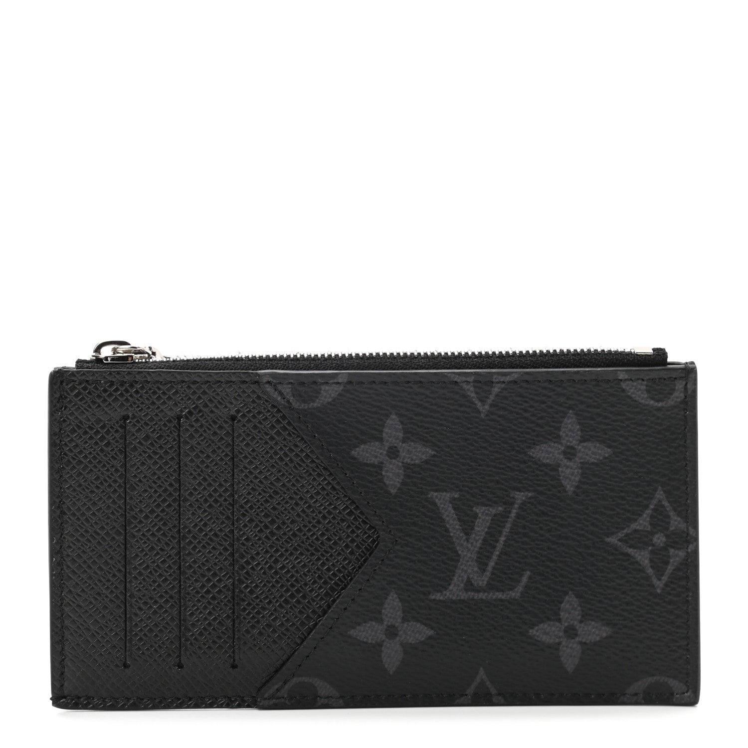 Louis Vuitton Monogram Eclipse Taiga Coin Card Holder 1 of 6