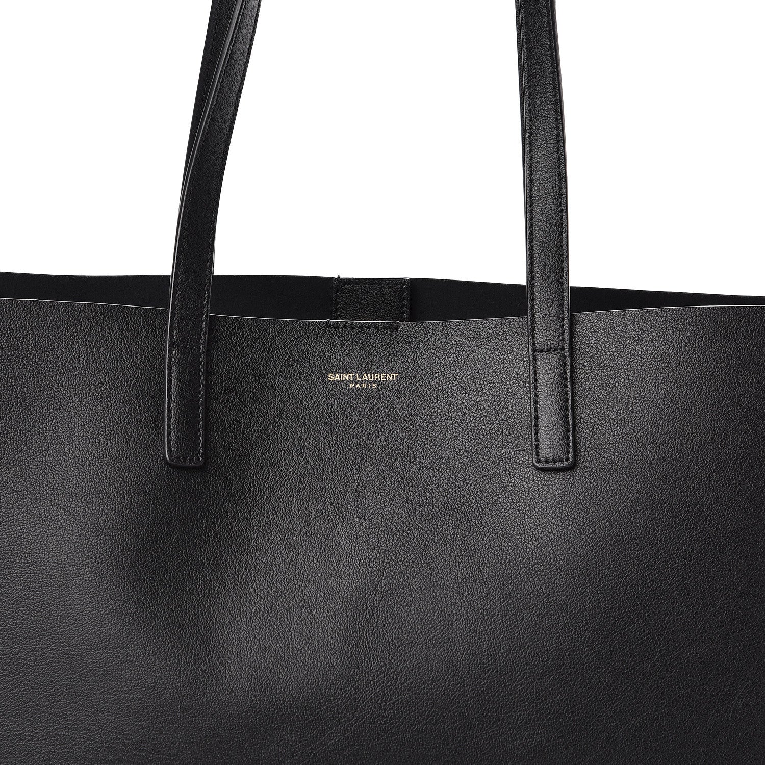 Saint Laurent Calfskin Large Shopping Tote Black 10 of 10
