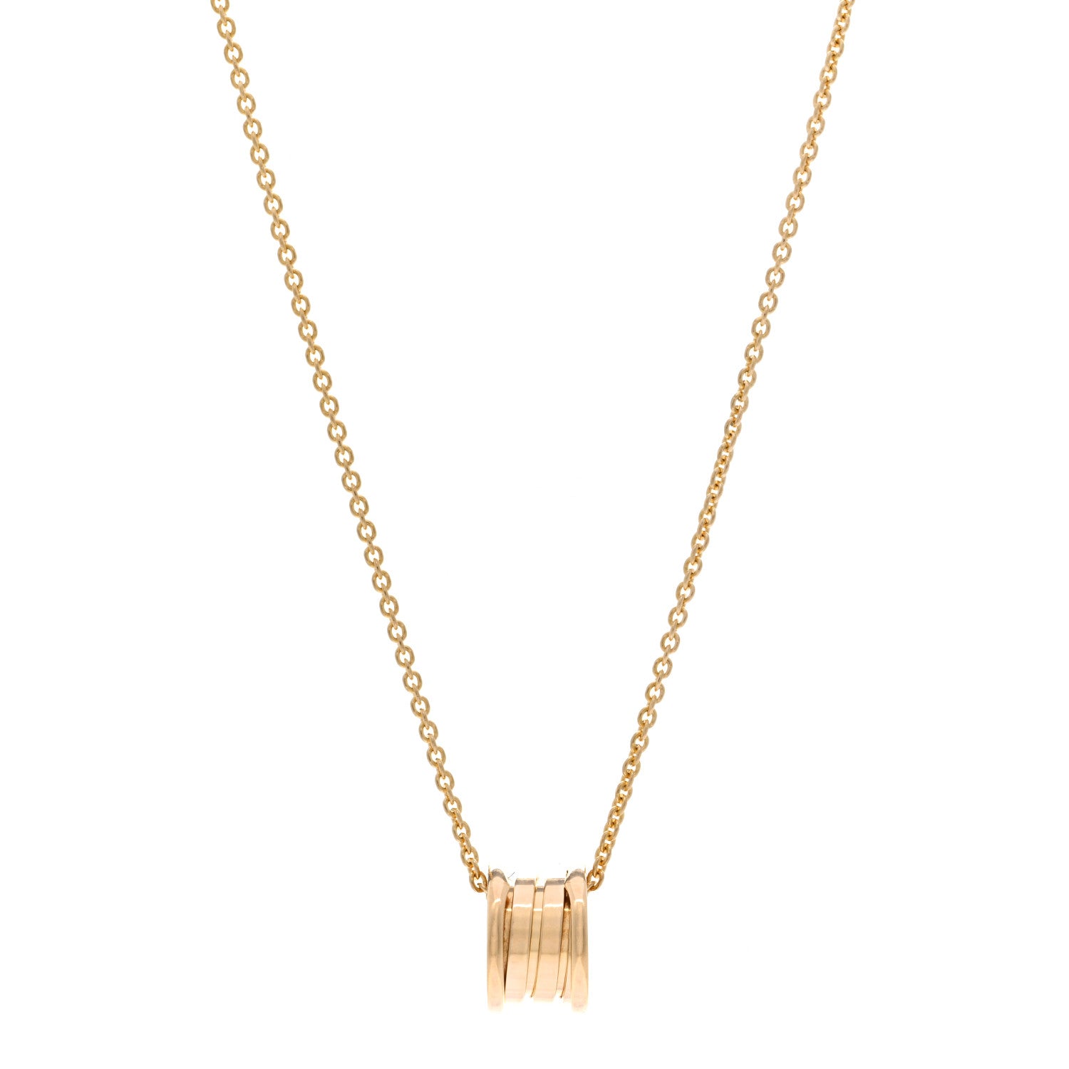Bulgari 18K Yellow Gold B.Zero1 Pendant Necklace 1 of 4