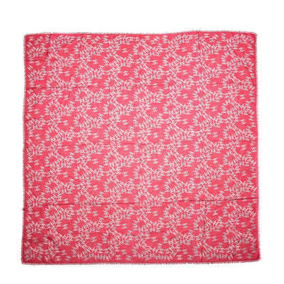 Chanel Cashmere CC Logo Scarf Red 1 of 3