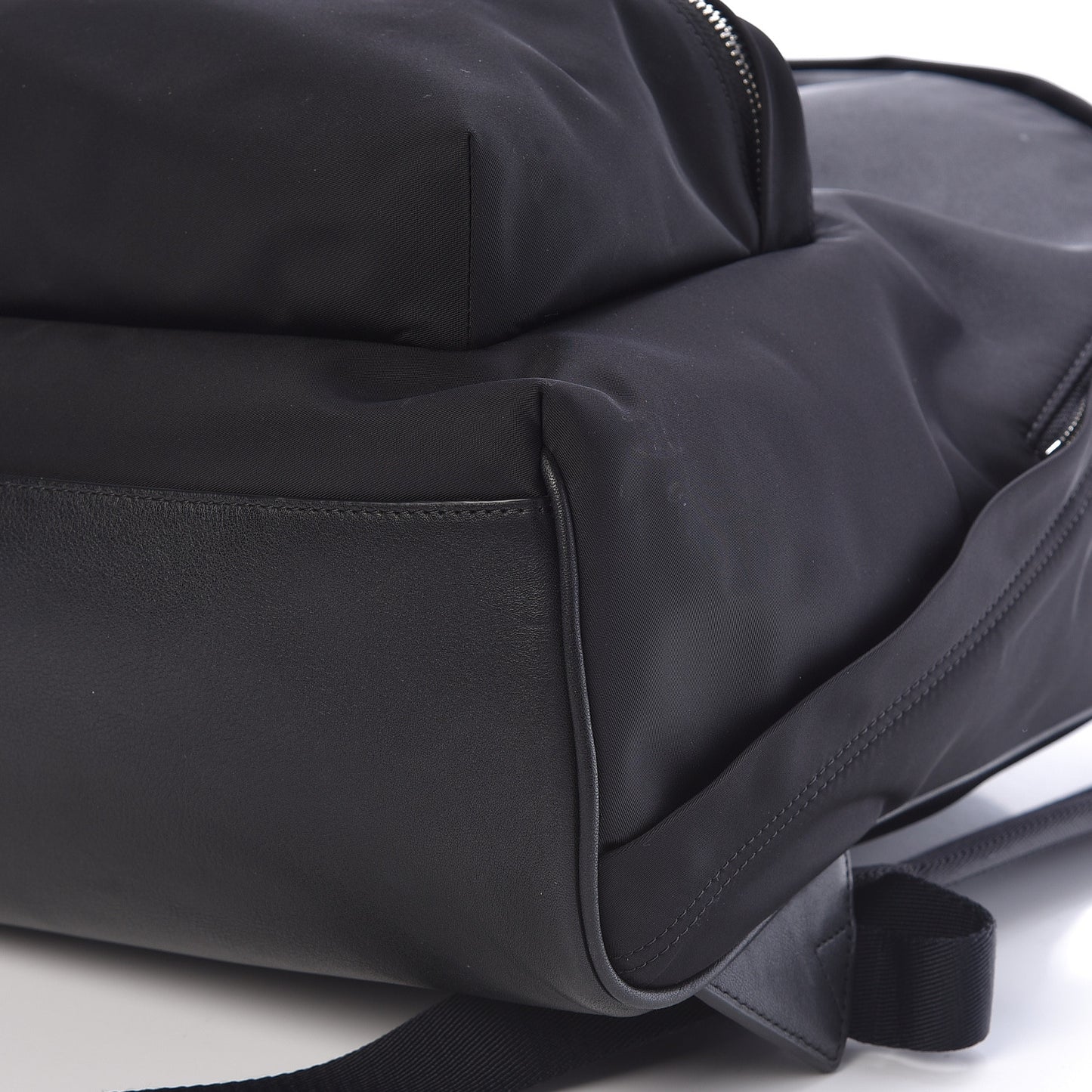 Nylon Logo Print Backpack Black