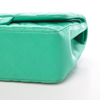 Chanel Lambskin Quilted Jumbo Double Flap Green 12 of 13