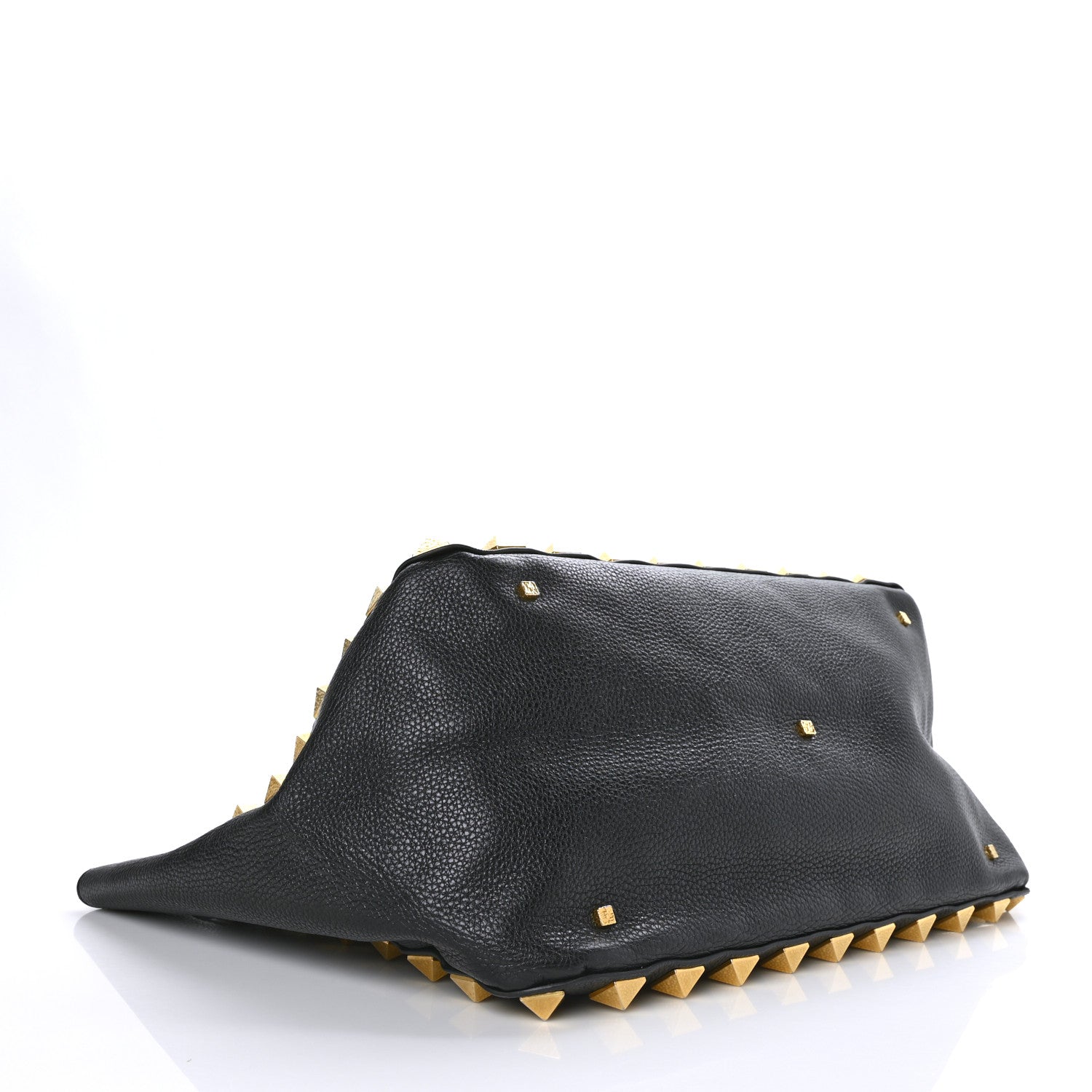 Valentino Garavani Grained Calfskin Medium Rockstud Tote Black 3 of 7