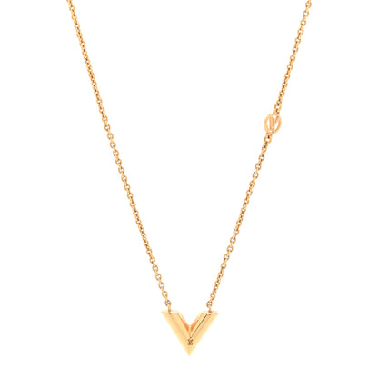 Louis Vuitton Essential V Necklace Gold 1 of 6