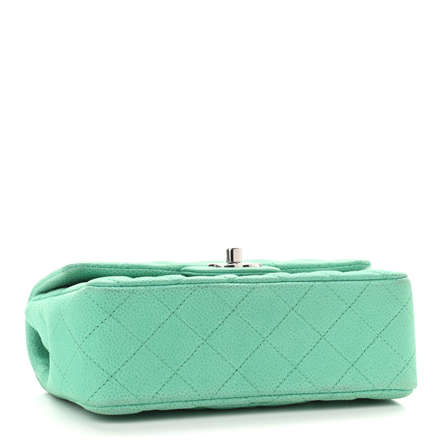 Chanel Iridescent Caviar Quilted Mini Rectangular Flap Green 4 of 10