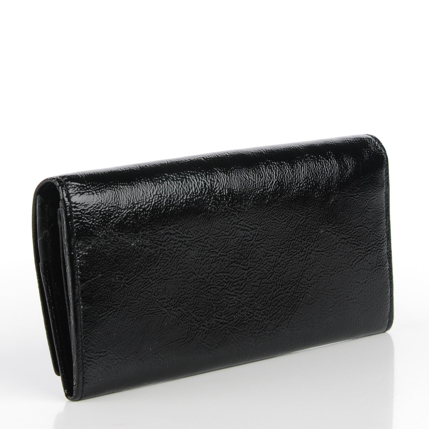 Saint Laurent Textured Patent Belle De Jour Wallet Black 3 of 7