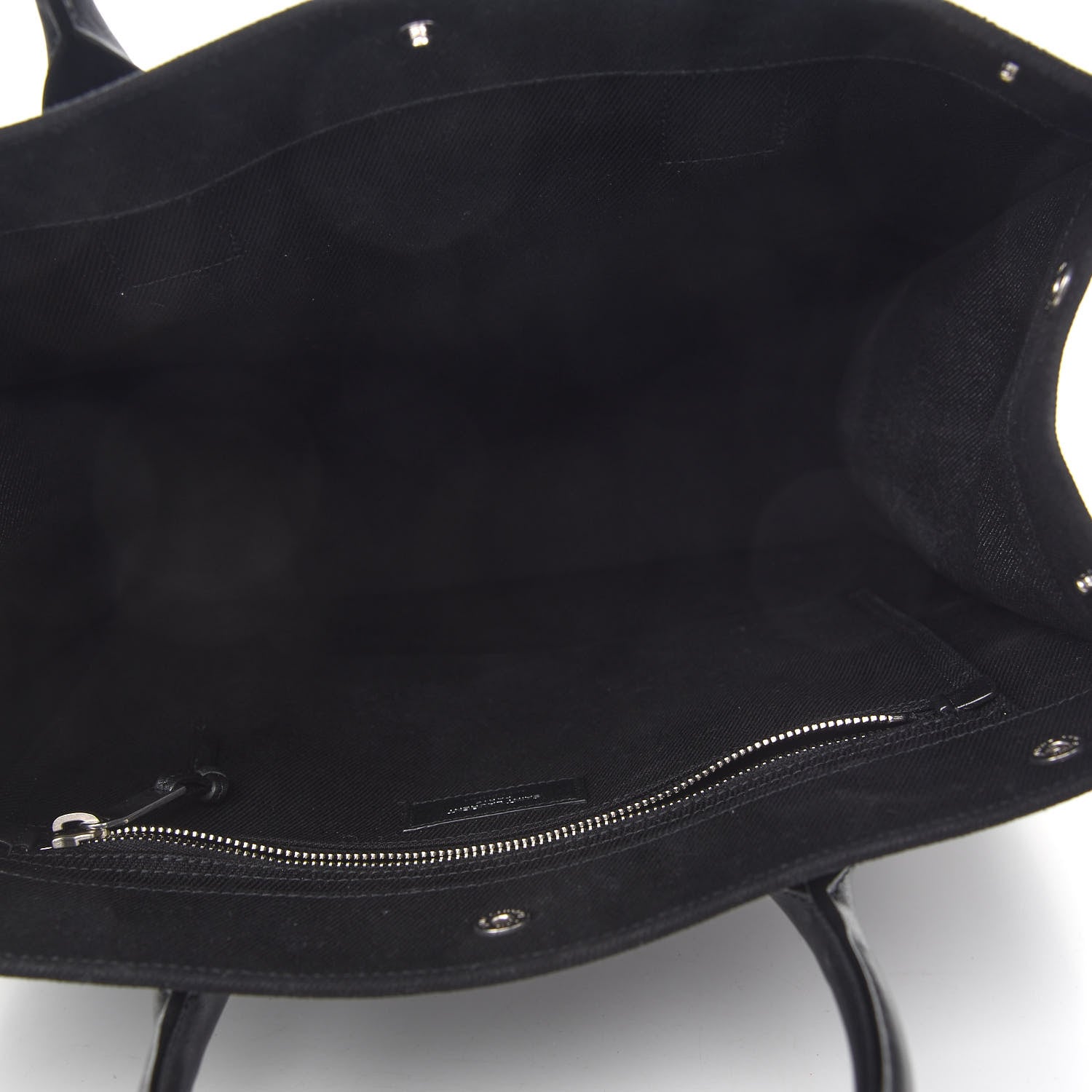 Saint Laurent Linen Calfskin Rive Gauche North South Tote Black 5 of 8
