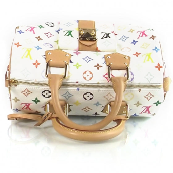 Monogram Multicolor Speedy 30 White